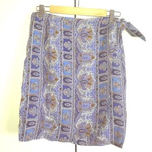 SOLD-Vintage Silk Wrap Skirt